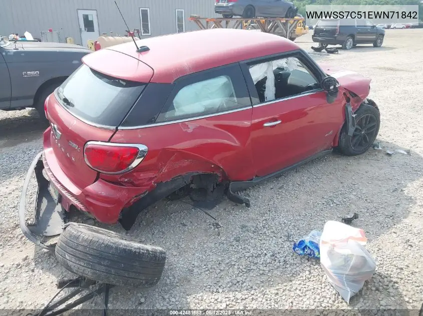 2014 Mini Paceman Cooper S VIN: WMWSS7C51EWN71842 Lot: 42481683