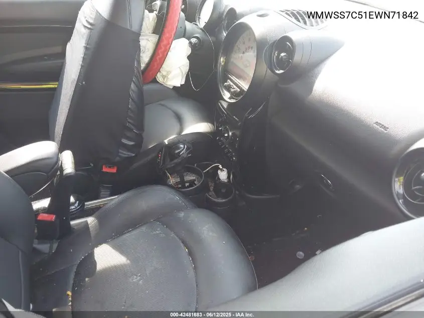 2014 Mini Paceman Cooper S VIN: WMWSS7C51EWN71842 Lot: 42481683