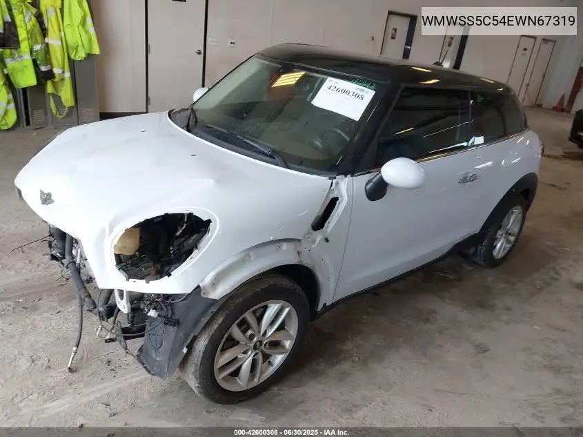 2014 Mini Paceman Cooper S VIN: WMWSS5C54EWN67319 Lot: 42600308