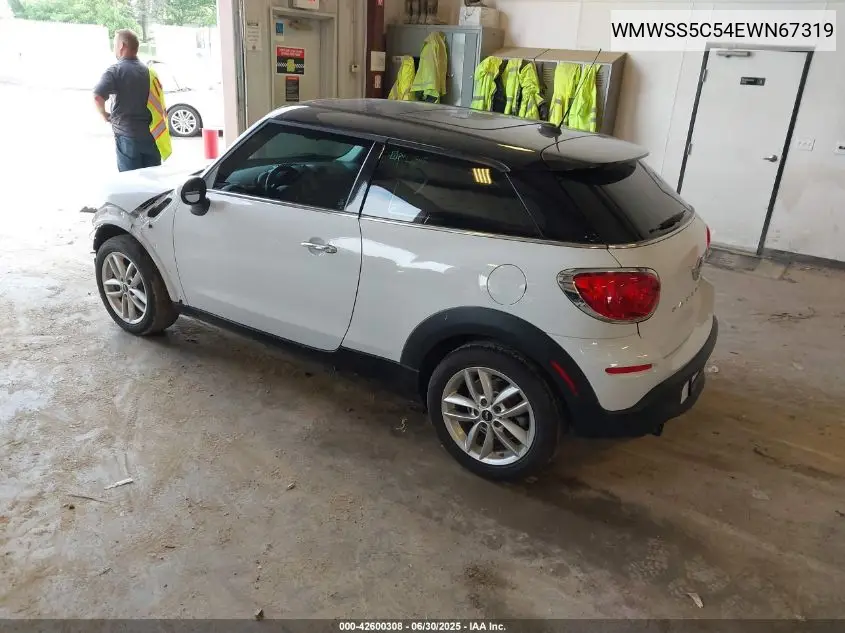 2014 Mini Paceman Cooper S VIN: WMWSS5C54EWN67319 Lot: 42600308