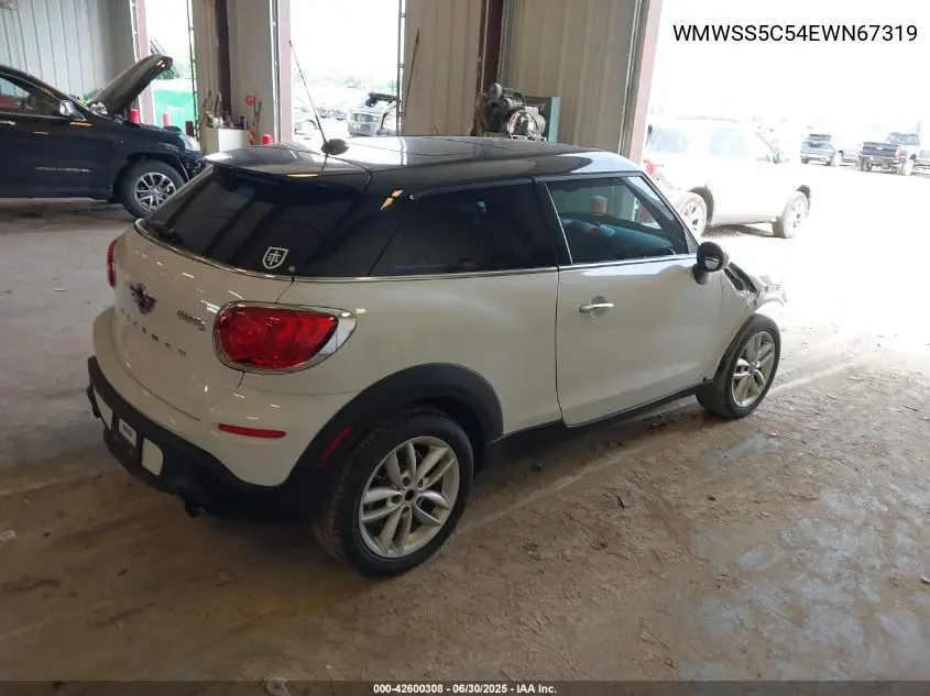2014 Mini Paceman Cooper S VIN: WMWSS5C54EWN67319 Lot: 42600308