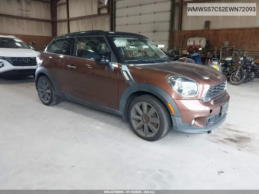 2014 Mini Paceman Cooper S VIN: WMWSS7C52EWN72093 Lot: 42768894