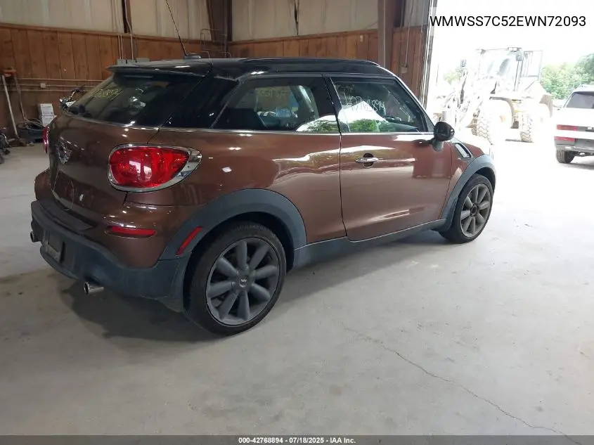 2014 Mini Paceman Cooper S VIN: WMWSS7C52EWN72093 Lot: 42768894