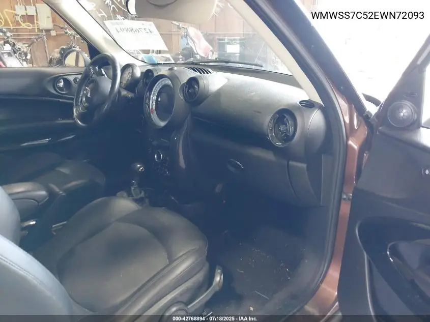 2014 Mini Paceman Cooper S VIN: WMWSS7C52EWN72093 Lot: 42768894
