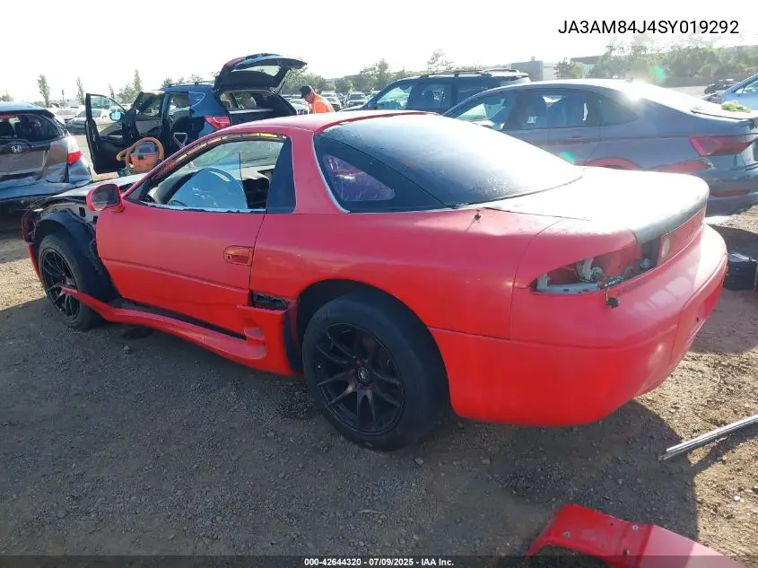 1995 Mitsubishi 3000 Gt VIN: JA3AM84J4SY019292 Lot: 42644320