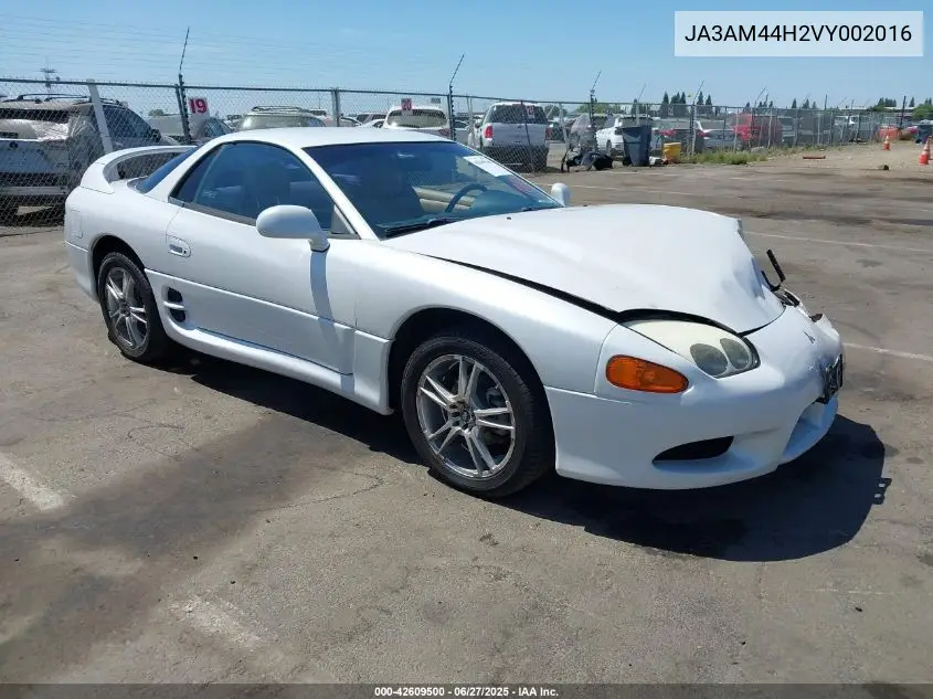 1997 Mitsubishi 3000 Gt VIN: JA3AM44H2VY002016 Lot: 42609500