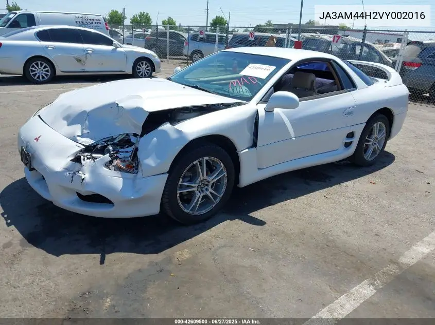 1997 Mitsubishi 3000 Gt VIN: JA3AM44H2VY002016 Lot: 42609500