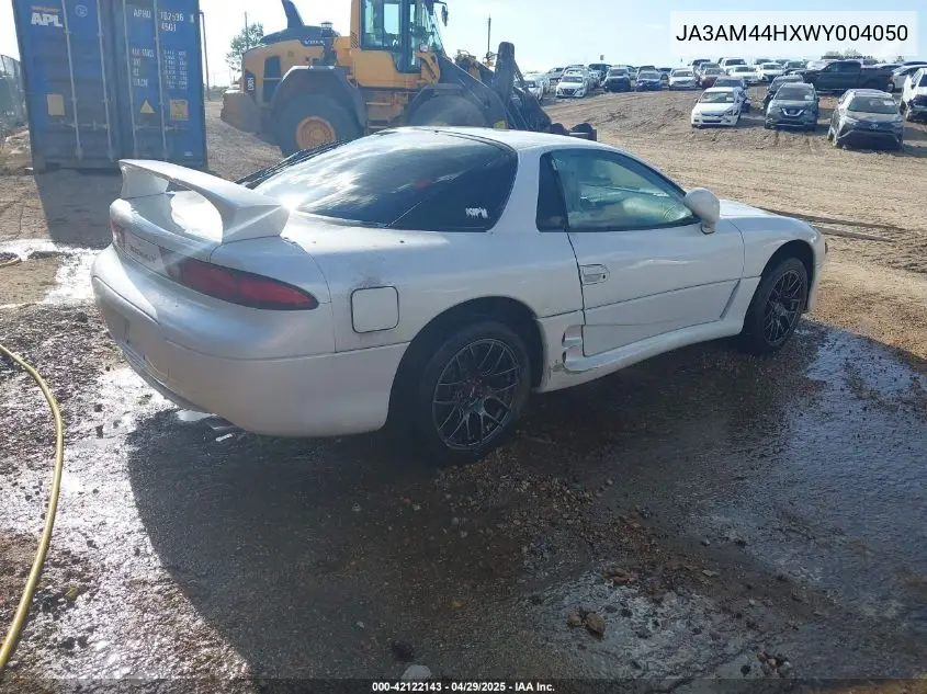 1998 Mitsubishi 3000 Gt VIN: JA3AM44HXWY004050 Lot: 42122143