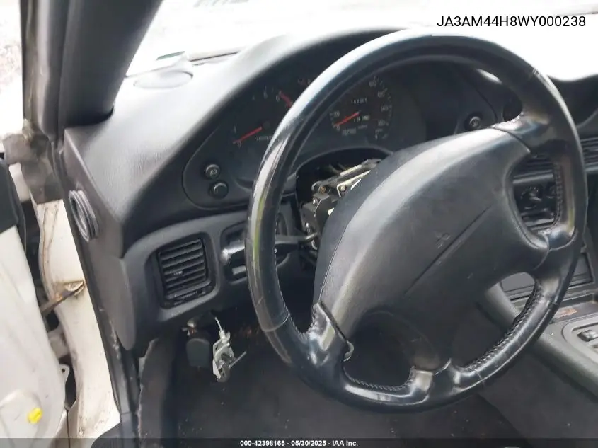 1998 Mitsubishi 3000 Gt VIN: JA3AM44H8WY000238 Lot: 42398165