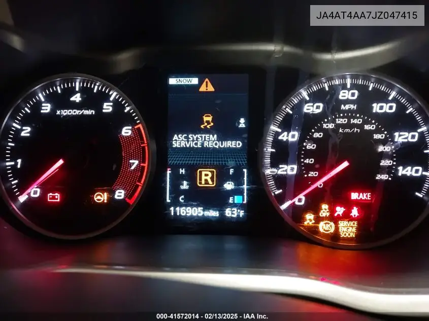 2018 Mitsubishi Eclipse Cross Le VIN: JA4AT4AA7JZ047415 Lot: 41572014
