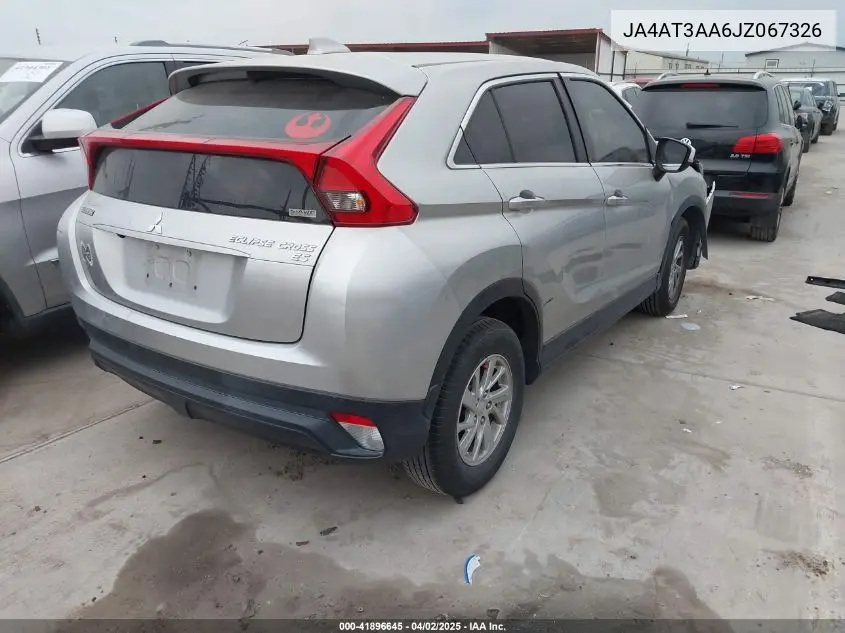 2018 Mitsubishi Eclipse Cross Es VIN: JA4AT3AA6JZ067326 Lot: 41896645