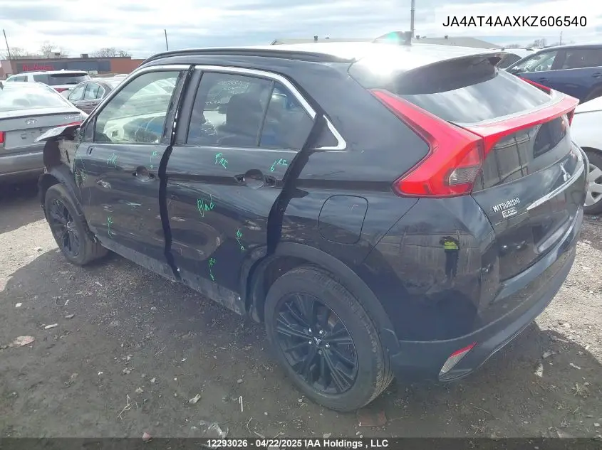 2019 Mitsubishi Eclipse Cross Gt/Se VIN: JA4AT4AAXKZ606540 Lot: 12293026