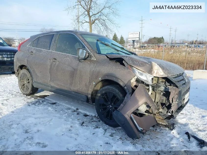2019 Mitsubishi Eclipse Cross Le/Se/Sp VIN: JA4AT4AA6KZ023334 Lot: 41356179