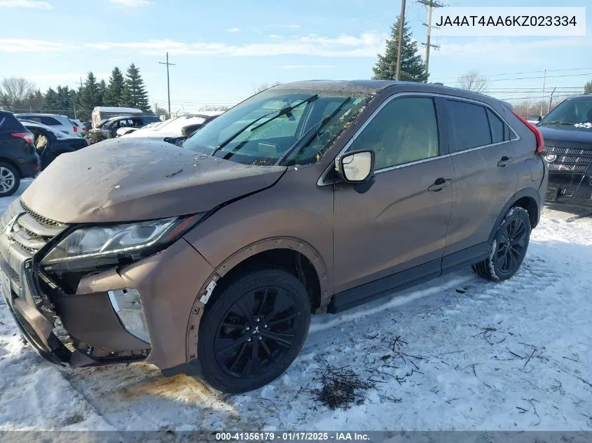 2019 Mitsubishi Eclipse Cross Le/Se/Sp VIN: JA4AT4AA6KZ023334 Lot: 41356179