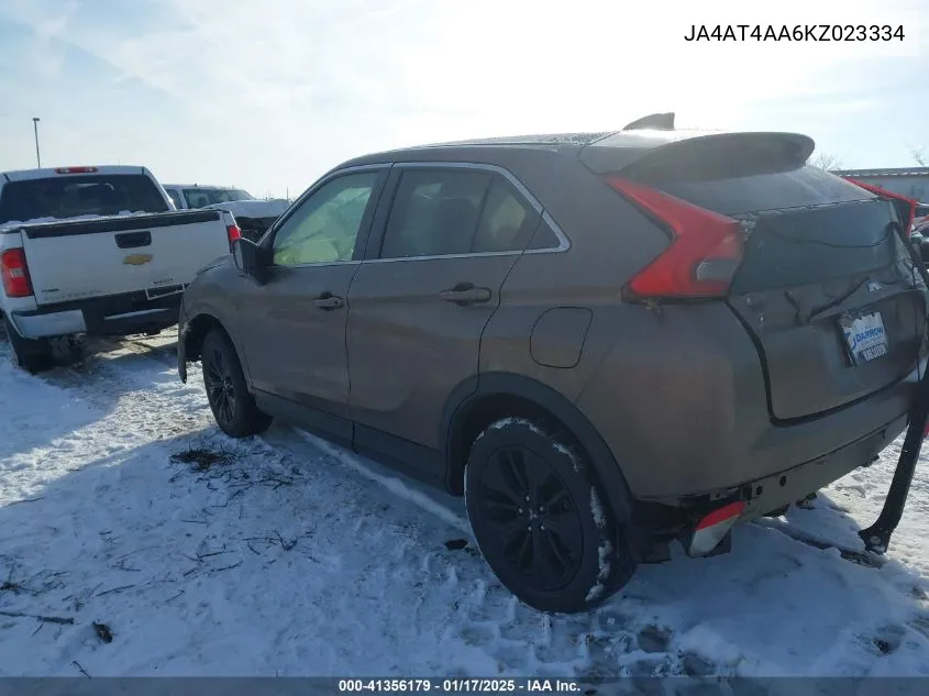 2019 Mitsubishi Eclipse Cross Le/Se/Sp VIN: JA4AT4AA6KZ023334 Lot: 41356179
