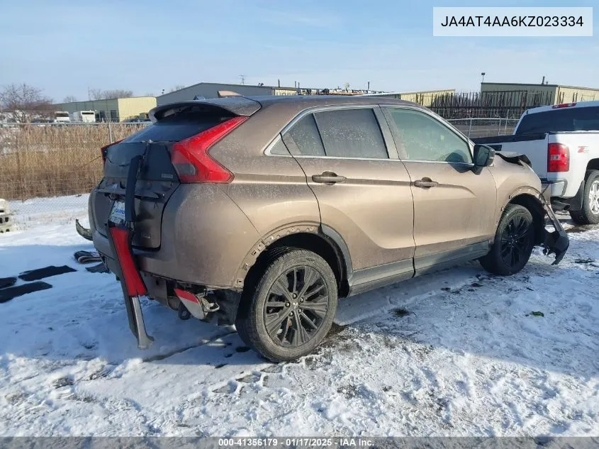 2019 Mitsubishi Eclipse Cross Le/Se/Sp VIN: JA4AT4AA6KZ023334 Lot: 41356179