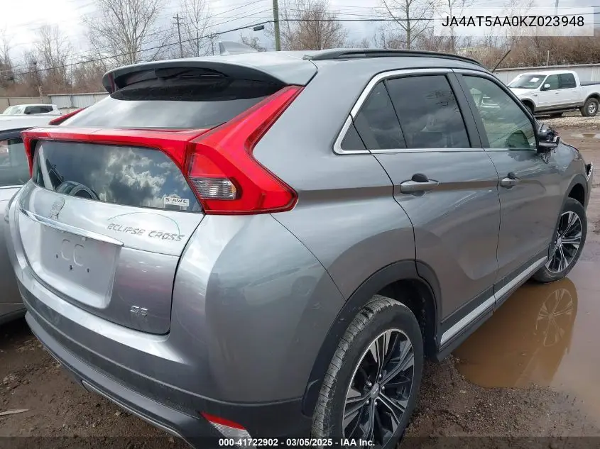 2019 Mitsubishi Eclipse Cross Se VIN: JA4AT5AA0KZ023948 Lot: 41722902