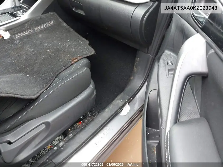 2019 Mitsubishi Eclipse Cross Se VIN: JA4AT5AA0KZ023948 Lot: 41722902