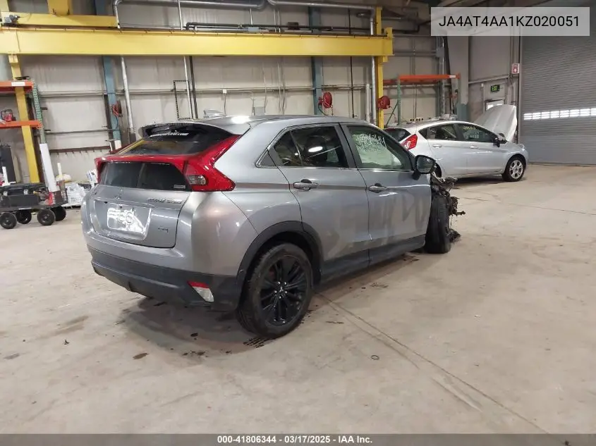 2019 Mitsubishi Eclipse Cross Le VIN: JA4AT4AA1KZ020051 Lot: 41806344
