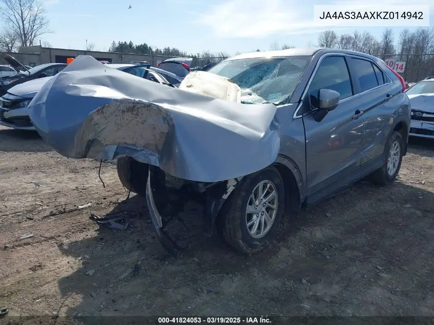 2019 Mitsubishi Eclipse Cross Es VIN: JA4AS3AAXKZ014942 Lot: 41824053