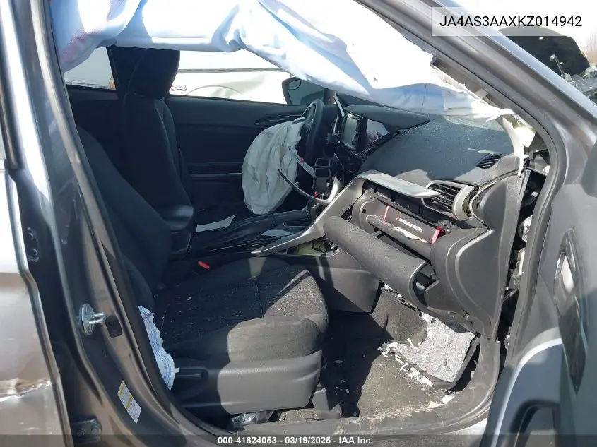 2019 Mitsubishi Eclipse Cross Es VIN: JA4AS3AAXKZ014942 Lot: 41824053