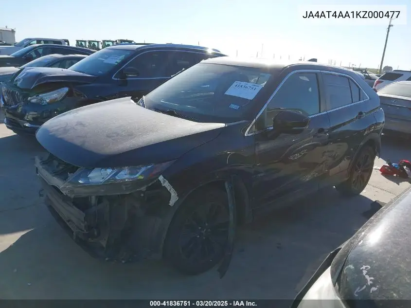 2019 Mitsubishi Eclipse Cross Le VIN: JA4AT4AA1KZ000477 Lot: 41836751