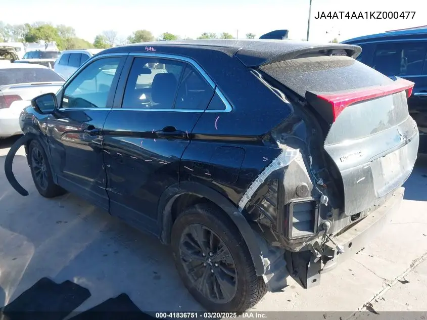 2019 Mitsubishi Eclipse Cross Le VIN: JA4AT4AA1KZ000477 Lot: 41836751