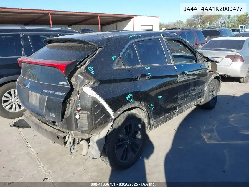 2019 Mitsubishi Eclipse Cross Le VIN: JA4AT4AA1KZ000477 Lot: 41836751