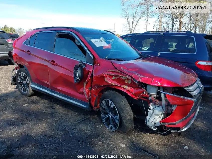 2019 Mitsubishi Eclipse Cross Se/Sel VIN: JA4AT5AA4KZ020261 Lot: 41843923