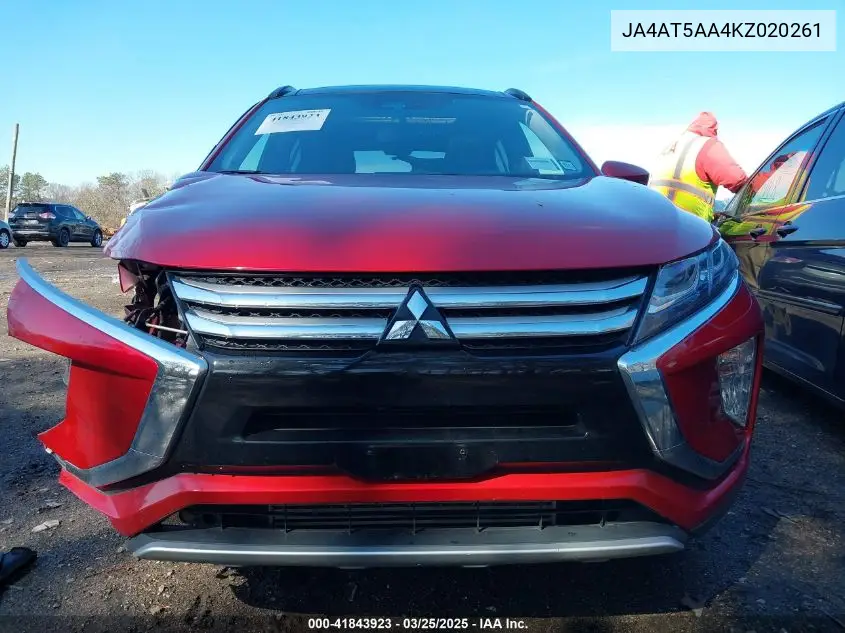 2019 Mitsubishi Eclipse Cross Se/Sel VIN: JA4AT5AA4KZ020261 Lot: 41843923