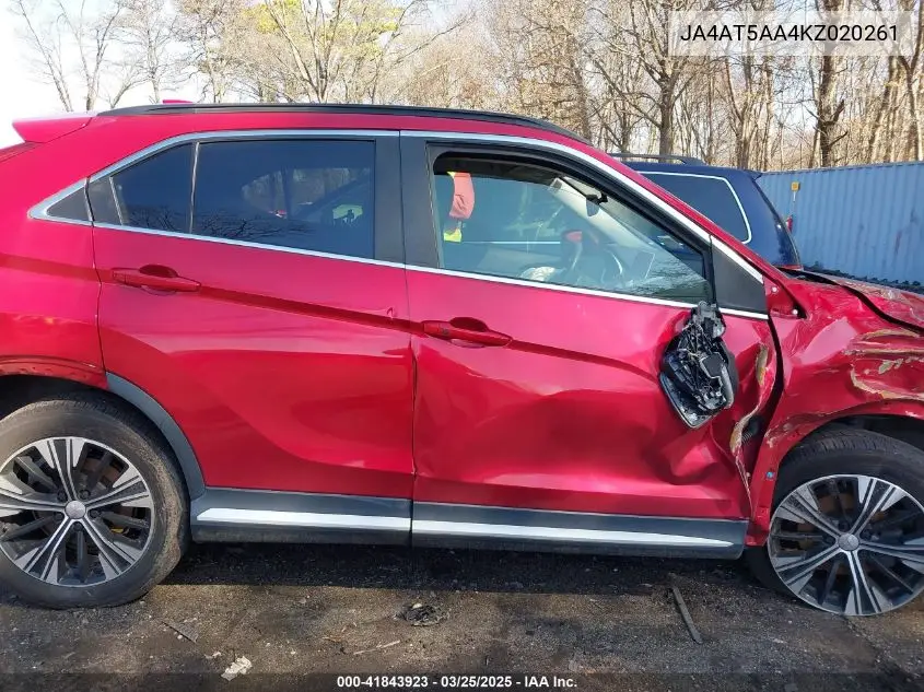 2019 Mitsubishi Eclipse Cross Se/Sel VIN: JA4AT5AA4KZ020261 Lot: 41843923