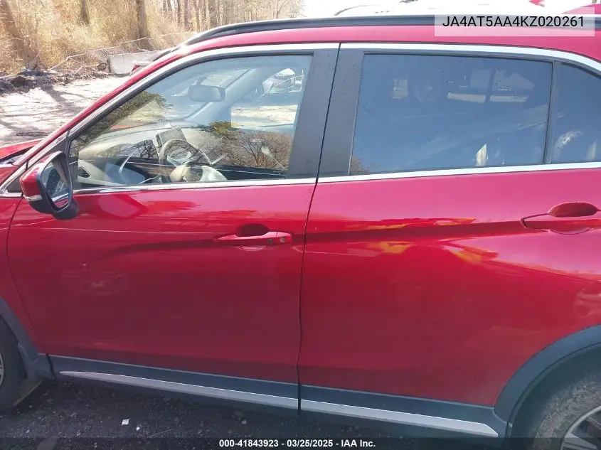 2019 Mitsubishi Eclipse Cross Se/Sel VIN: JA4AT5AA4KZ020261 Lot: 41843923