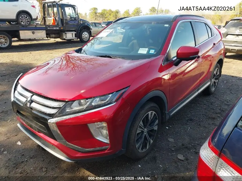 2019 Mitsubishi Eclipse Cross Se/Sel VIN: JA4AT5AA4KZ020261 Lot: 41843923
