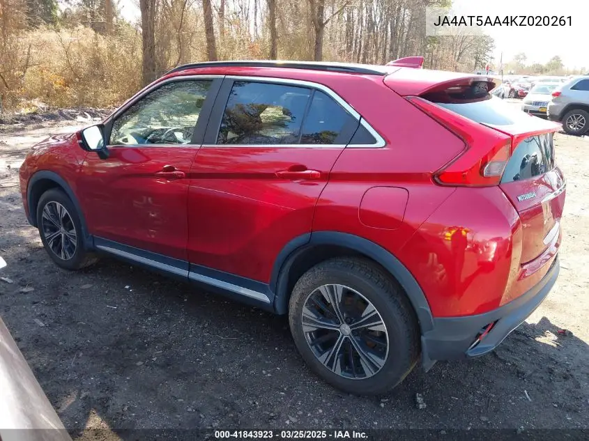 2019 Mitsubishi Eclipse Cross Se/Sel VIN: JA4AT5AA4KZ020261 Lot: 41843923