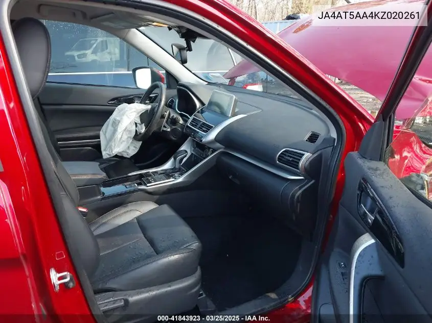 2019 Mitsubishi Eclipse Cross Se/Sel VIN: JA4AT5AA4KZ020261 Lot: 41843923
