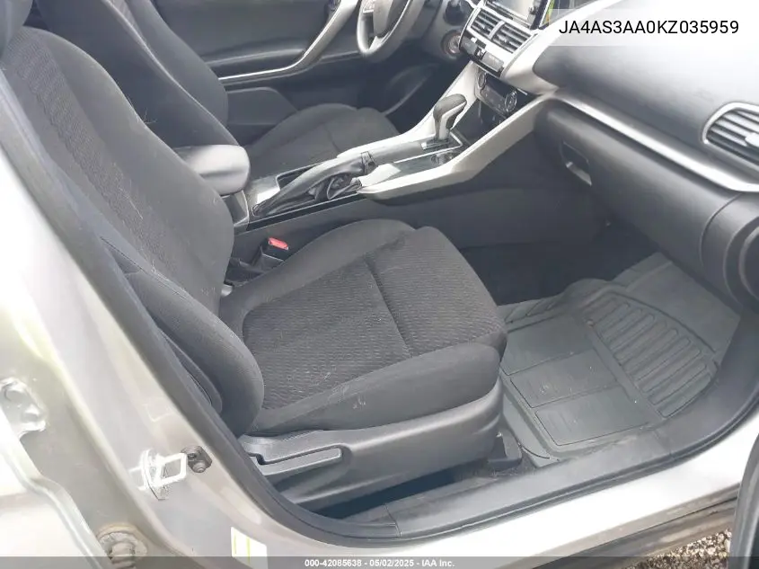 2019 Mitsubishi Eclipse Cross Es VIN: JA4AS3AA0KZ035959 Lot: 42085638