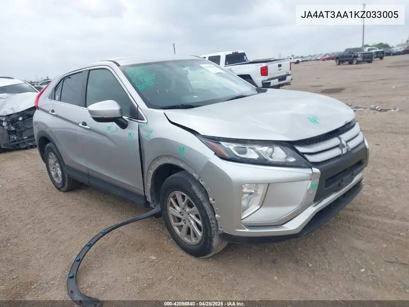 2019 Mitsubishi Eclipse Cross Es VIN: JA4AT3AA1KZ033005 Lot: 42098840