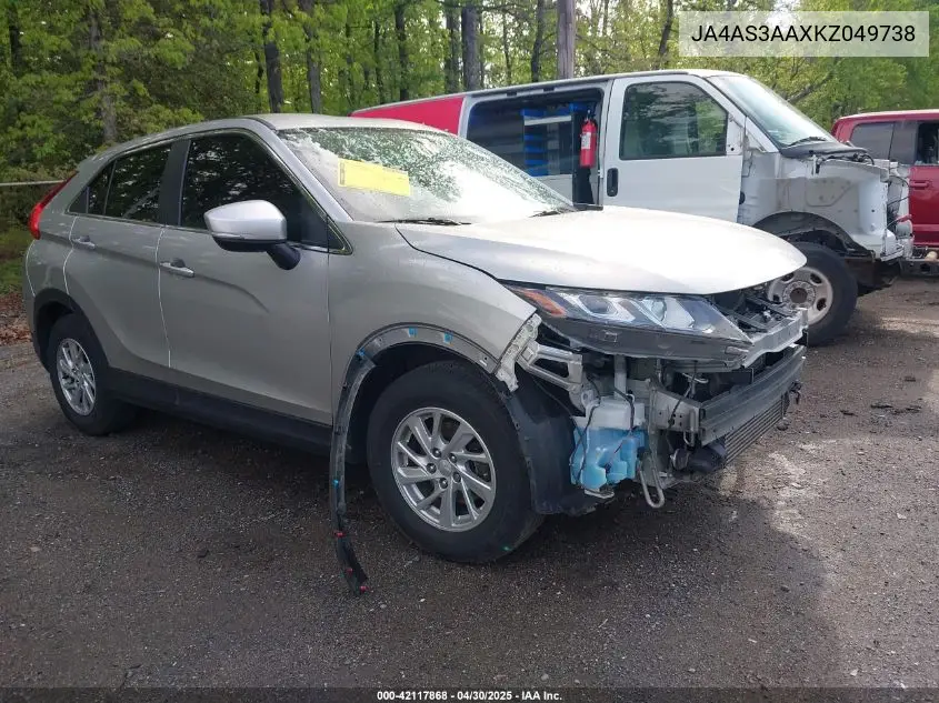 2019 Mitsubishi Eclipse Cross Es VIN: JA4AS3AAXKZ049738 Lot: 42117868