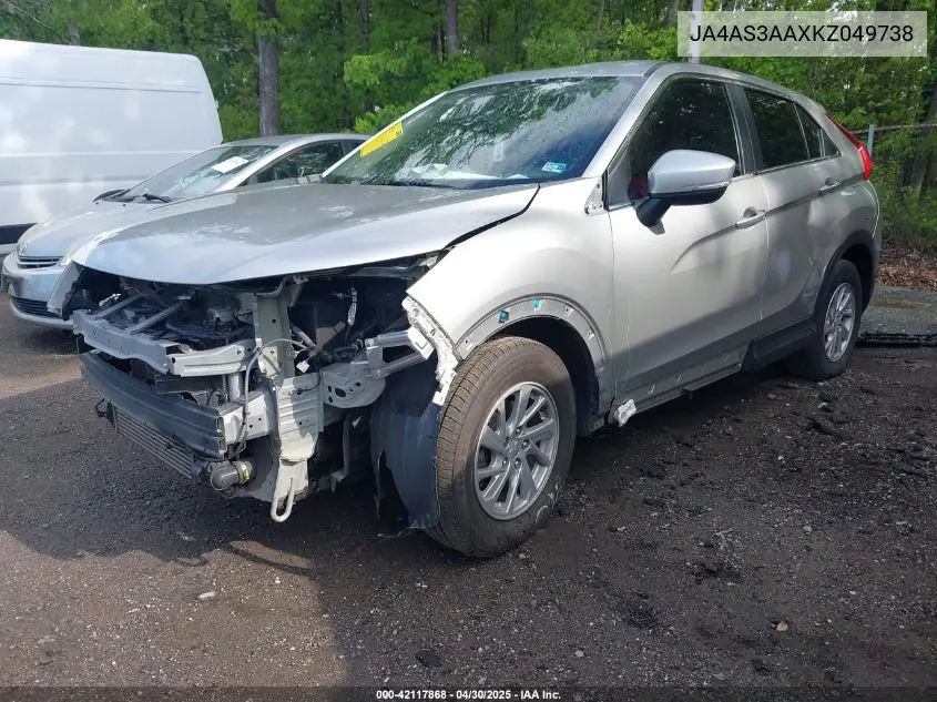2019 Mitsubishi Eclipse Cross Es VIN: JA4AS3AAXKZ049738 Lot: 42117868