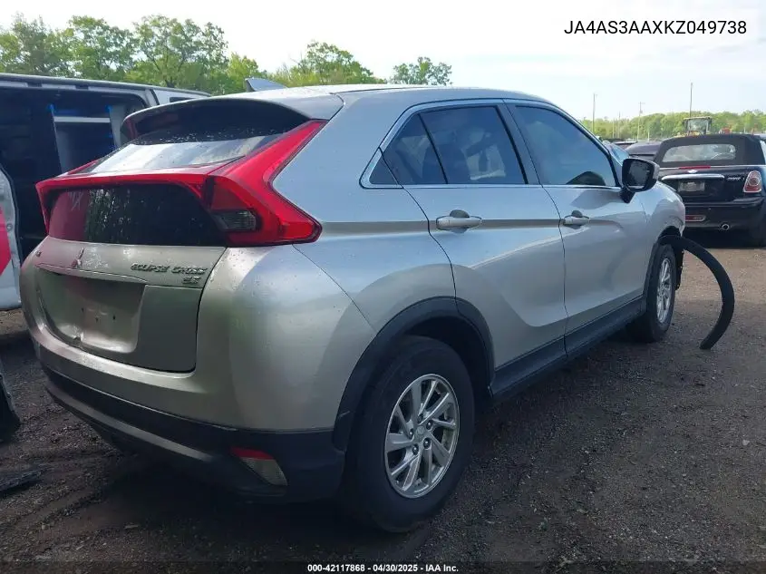 2019 Mitsubishi Eclipse Cross Es VIN: JA4AS3AAXKZ049738 Lot: 42117868