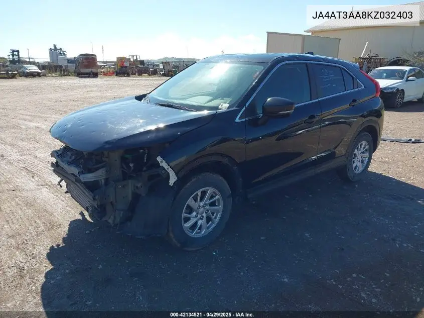 2019 Mitsubishi Eclipse Cross Es VIN: JA4AT3AA8KZ032403 Lot: 42134521