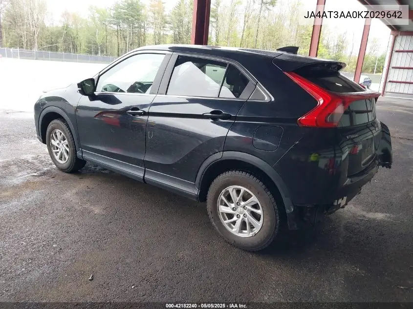 2019 Mitsubishi Eclipse Cross Es VIN: JA4AT3AA0KZ029642 Lot: 42182240