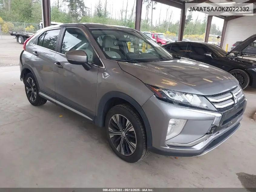 2019 Mitsubishi Eclipse Cross Se/Sel VIN: JA4AT5AA0KZ022332 Lot: 42257883