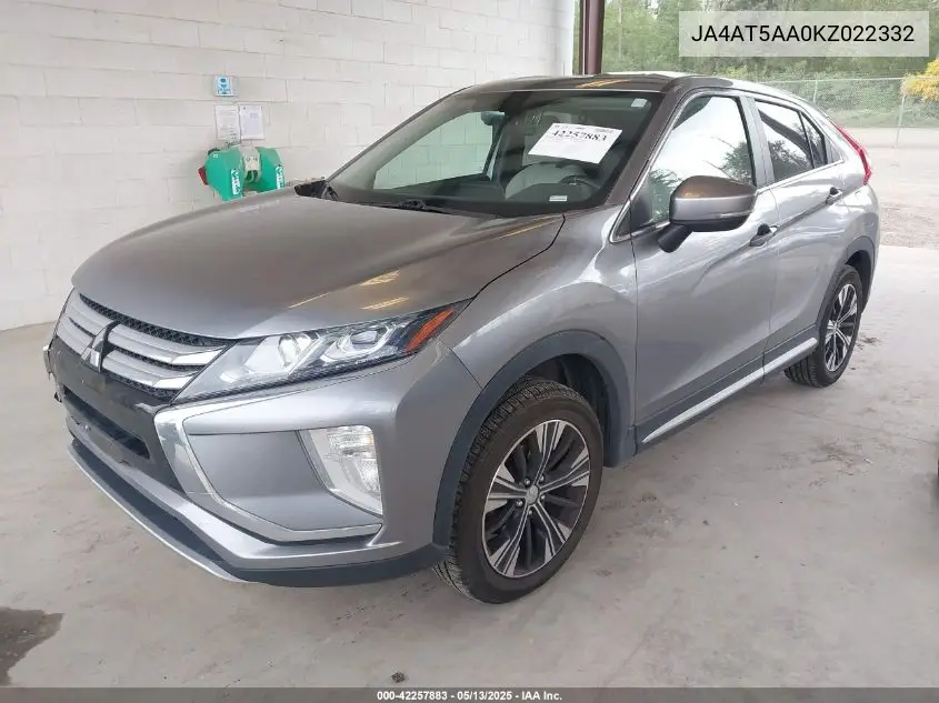 2019 Mitsubishi Eclipse Cross Se/Sel VIN: JA4AT5AA0KZ022332 Lot: 42257883