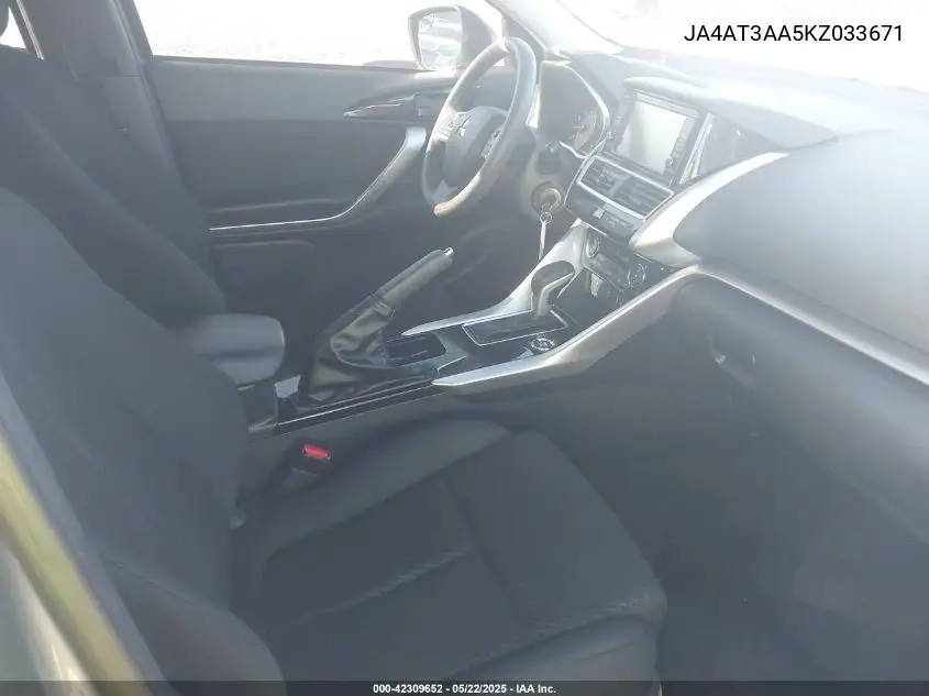 2019 Mitsubishi Eclipse Cross Es VIN: JA4AT3AA5KZ033671 Lot: 42309652
