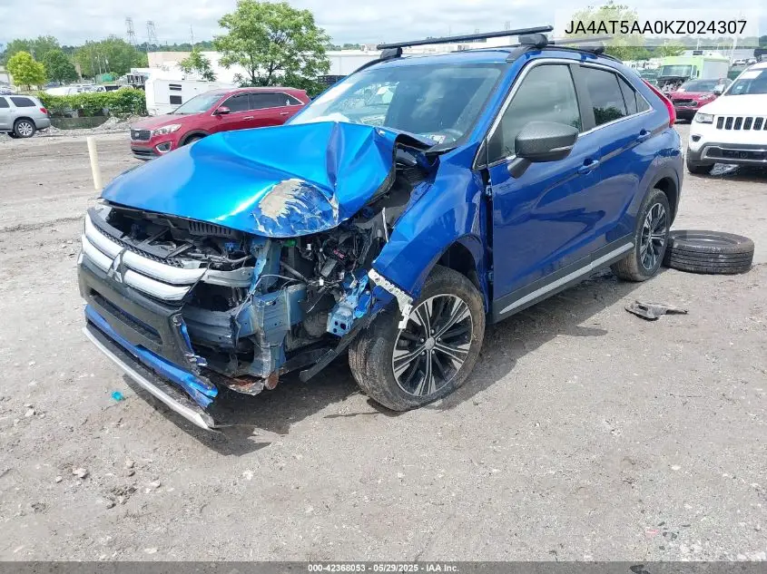 2019 Mitsubishi Eclipse Cross Se VIN: JA4AT5AA0KZ024307 Lot: 42368053