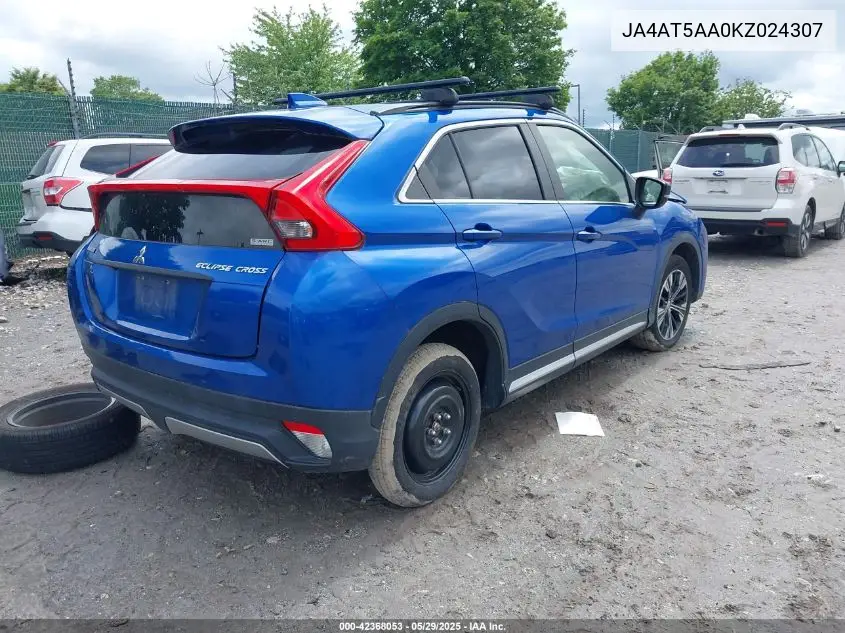 2019 Mitsubishi Eclipse Cross Se VIN: JA4AT5AA0KZ024307 Lot: 42368053