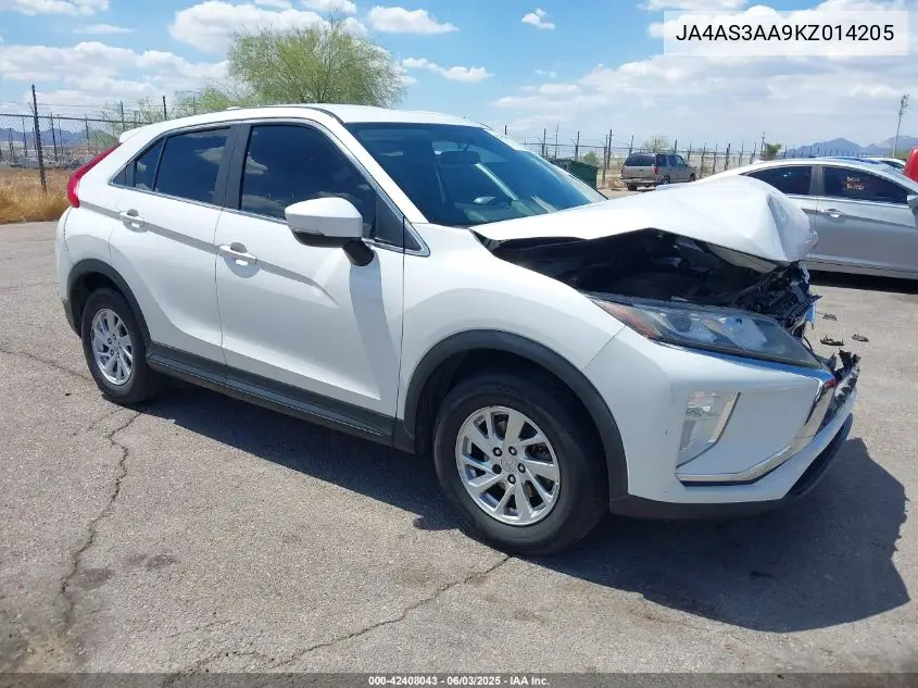 2019 Mitsubishi Eclipse Cross Es VIN: JA4AS3AA9KZ014205 Lot: 42408043