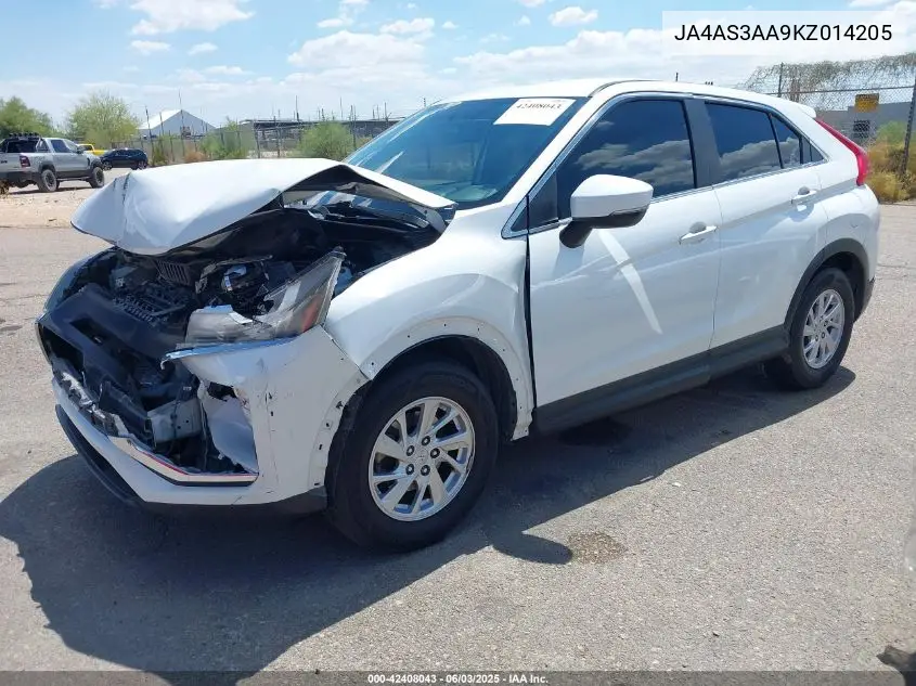 2019 Mitsubishi Eclipse Cross Es VIN: JA4AS3AA9KZ014205 Lot: 42408043