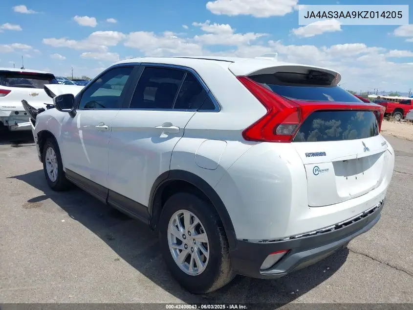 2019 Mitsubishi Eclipse Cross Es VIN: JA4AS3AA9KZ014205 Lot: 42408043